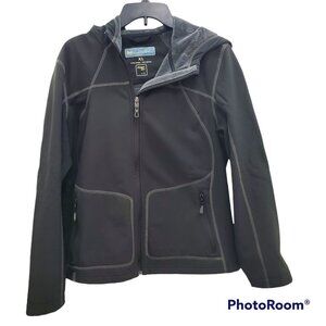 WindRiver Women's Hyper-Dri Black Fleece Lined Hooded Outdoors Jacket‎ Size XL